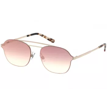 WEB EYEWEAR Gafas de sol hombre WE0248-21G Havana montura cuadrada de acetato lentes de policarbonato verdes UV400