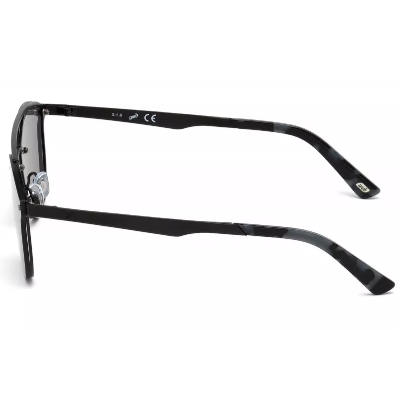 WEB EYEWEAR WE0189-02C Gafas de sol unisex - Montura negra lentes grises 59mm