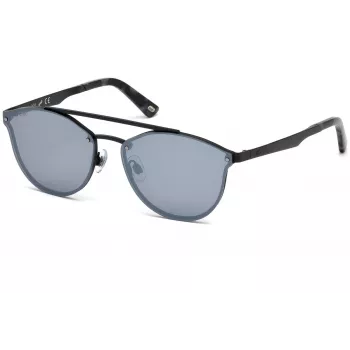 WEB EYEWEAR WE0189-02C Gafas de sol unisex - Montura negra lentes grises 59mm