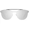 WEB EYEWEAR WE0190-0009C Gafas de sol unisex - Montura geométrica negra, lentes grises
