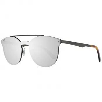 WEB EYEWEAR WE0190-0009C Gafas de sol unisex - Montura geométrica negra, lentes grises