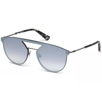 WEB EYEWEAR WE0193-08C Gafas de sol rectangular unisex montura de acetato habana lentes de policarbonato marrones UV400
