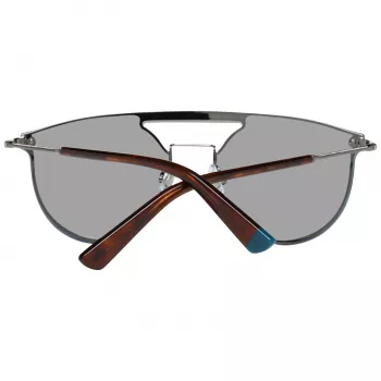 WEB EYEWEAR WE0193-13808V Gafas de sol unisex - Montura negra brillante, lentes gris humo, 54 mm