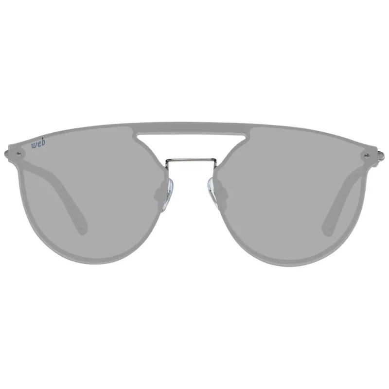 WEB EYEWEAR WE0193-13808V Gafas de sol unisex - Montura negra brillante, lentes gris humo, 54 mm