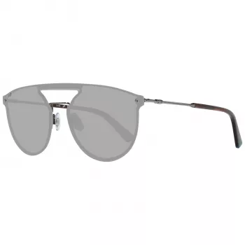 WEB EYEWEAR WE0193-13808V Gafas de sol unisex - Montura negra brillante, lentes gris humo, 54 mm