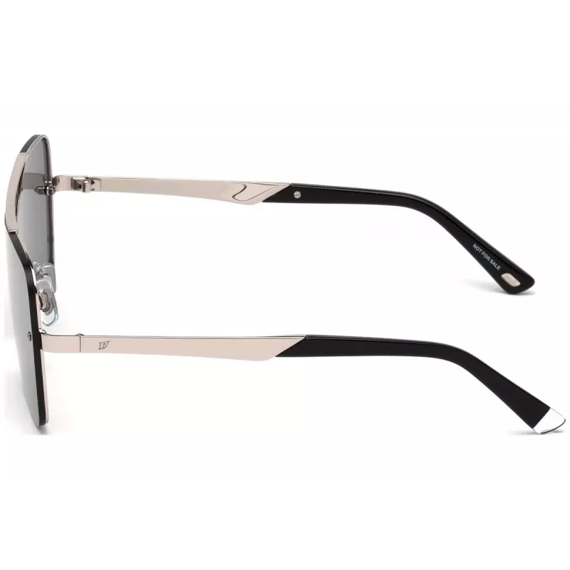 WEB EYEWEAR WE0202-16C Gafas de sol unisex, montura negra brillante, lentes grises, 54 mm