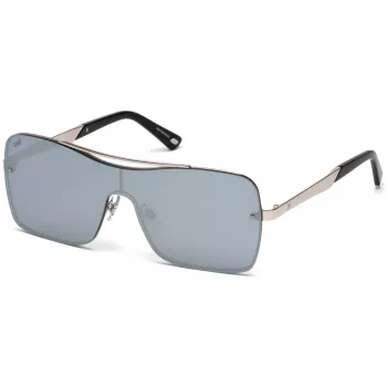 WEB EYEWEAR WE0202-16C Gafas de sol unisex, montura negra brillante, lentes grises, 54 mm