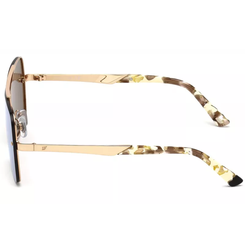 WEB EYEWEAR WE0202-34G Gafas de sol unisex de acetato havana con lentes de policarbonato verdes UV400