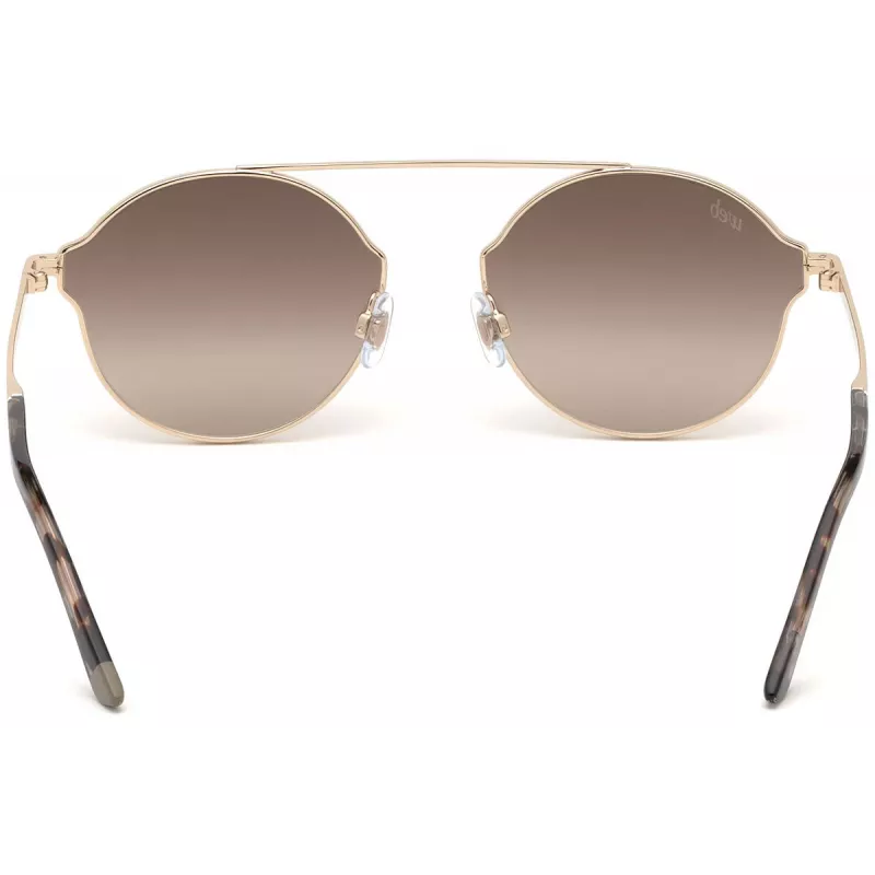 Web Eyewear WE0243-32G Gafas de sol unisex aviador montura dorada lente degradada marrón UV400 58mm