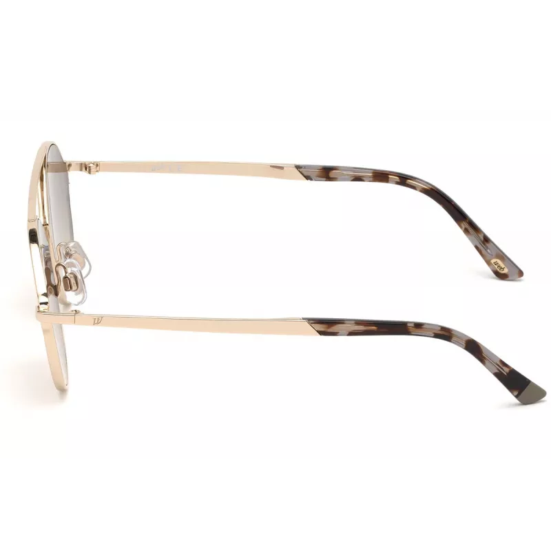 Web Eyewear WE0243-32G Gafas de sol unisex aviador montura dorada lente degradada marrón UV400 58mm