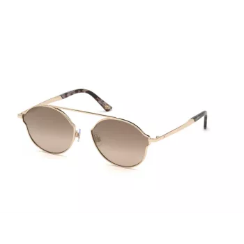Web Eyewear WE0243-32G Gafas de sol unisex aviador montura dorada lente degradada marrón UV400 58mm