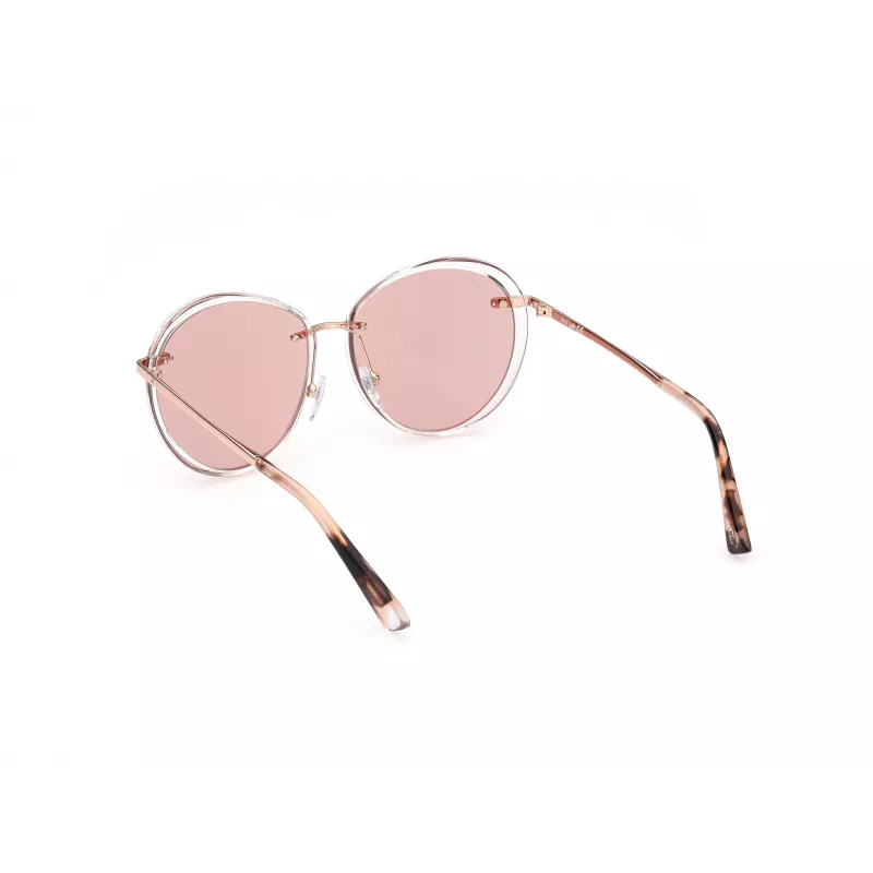 WEB EYEWEAR Gafas de sol para mujer estilo ojo de gato WE0297-5726Z Marrón Havana/Dorado