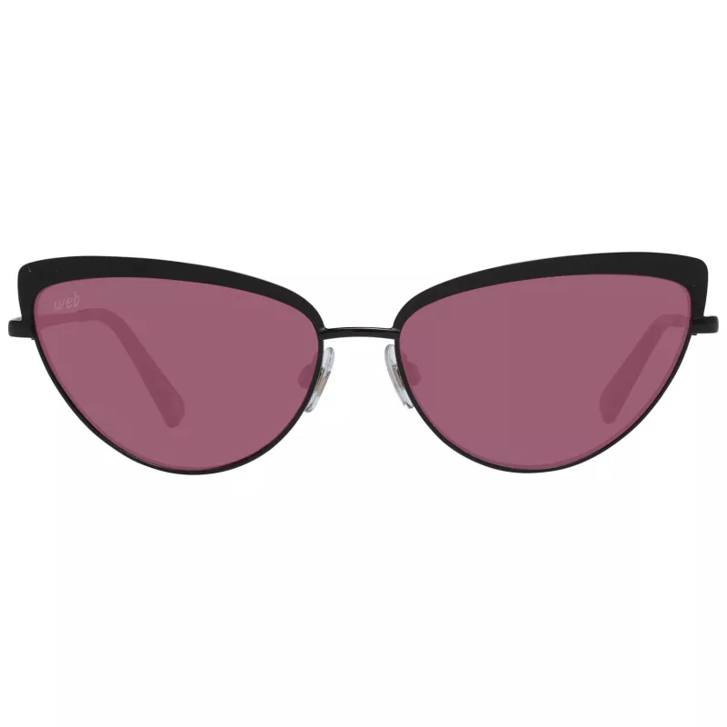 WEB EYEWEAR Gafas de sol cuadradas de acetato para mujer WE0272-5901Z - Montura negra lentes grises 59mm