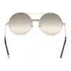 WEB EYEWEAR Gafas de sol de mujer WE0211-28G Montura metálica dorada Lentes degradadas marrones 59mm