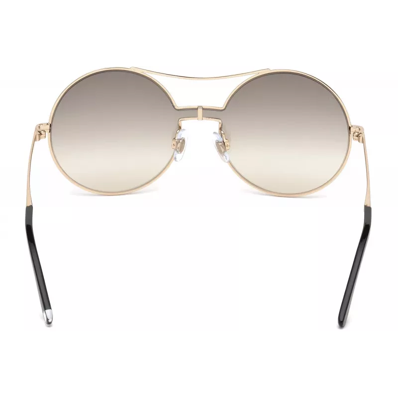 WEB EYEWEAR Gafas de sol de mujer WE0211-28G Montura metálica dorada Lentes degradadas marrones 59mm