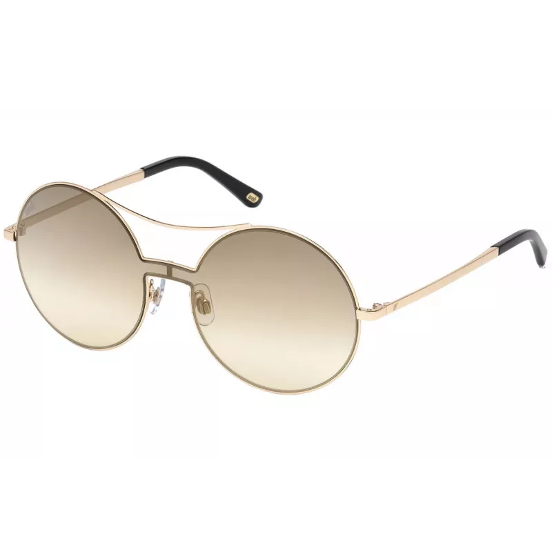 WEB EYEWEAR Gafas de sol de mujer WE0211-28G Montura metálica dorada Lentes degradadas marrones 59mm