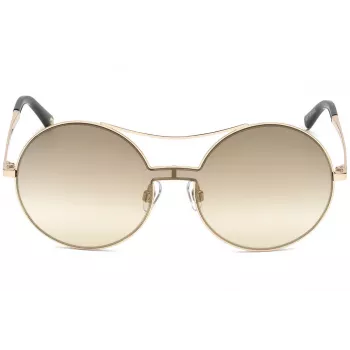 WEB EYEWEAR Gafas de sol de mujer WE0211-28G Montura metálica dorada Lentes degradadas marrones 59mm