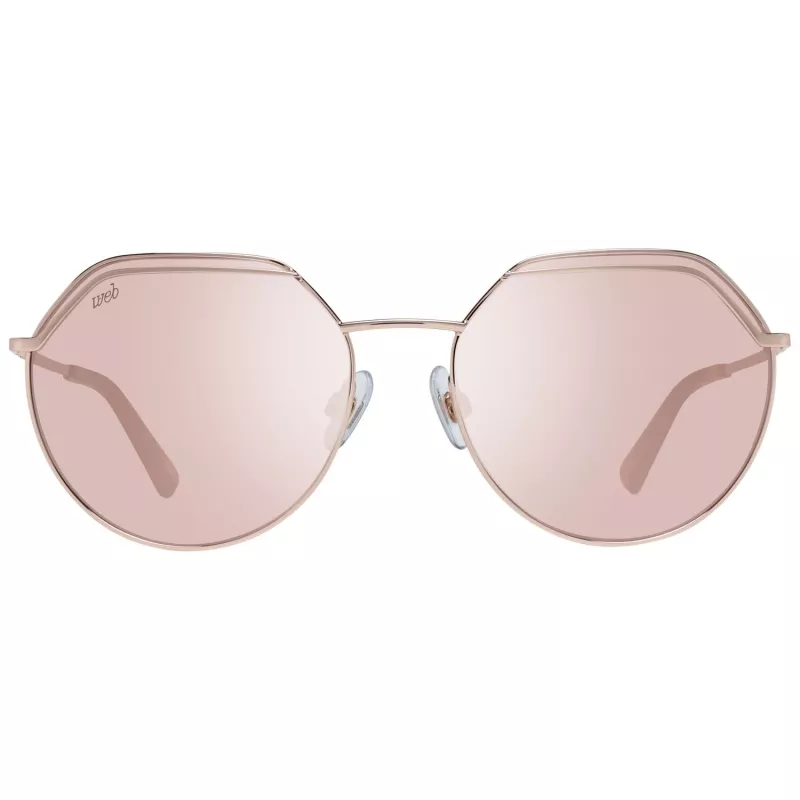 WEB EYEWEAR Gafas de sol mujer WE0258-5833G Havana acetato montura cuadrada lentes marrones degradadas 58/18/140 mm