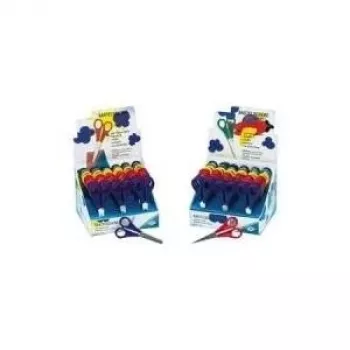WEDO 73 30 Set de tijeras de manualidades y escolares, 3 piezas, hojas de acero inoxidable, Multicolor, Mango recto