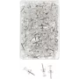 WEDO Chinchetas, transparentes, 100 uds., grosor de aguja 12 mm, diámetro de cabeza 10 mm, en caja de plástico transparente (54 249)