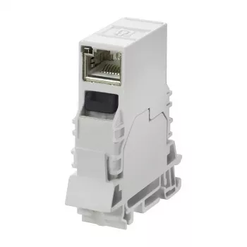 Weidmueller IE-TO-RJ45-C conector hembra RJ45 para carril DIN, Cat.6A apantallado