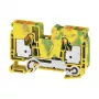 Weidmüller A2C 16 PE borne de carril, serie A, PUSH IN, 16 mm², verde/amarillo