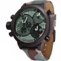 WELDER MAN K29-8004 53mm reloj analógico de cuarzo esfera negra correa de piel