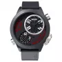 WELDER MAN K32-9201 reloj analógico de cuarzo de 50mm con esfera negra y correa de piel