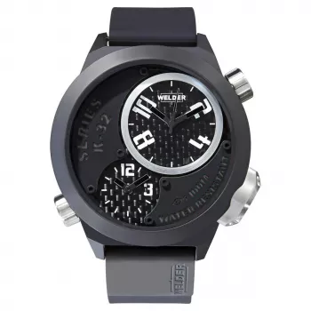 WELDER MAN K32-9202 50mm reloj de hombre de cuarzo esfera negra correa de piel