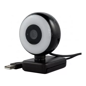 WEMISS CM-A2 Stream Series Webcam Full HD con anillo de luz, sensor CMOS de 1/3