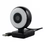 WEMISS CM-A2 Stream Series Webcam Full HD con anillo de luz, sensor CMOS de 1/3
