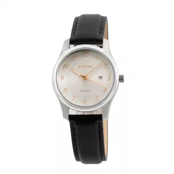 WENGER MAN 19.021.101 Reloj cronógrafo de cuarzo suizo 44mm Esfera azul Acero inoxidable