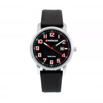 WENGER reloj hombre 19.041.127 42 mm cronógrafo de cuarzo suizo esfera azul piel marrón