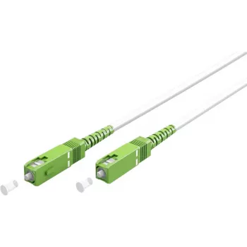 WENTRONIC Goobay 59599 cable de fibra óptica OS2 monomodo SC/APC a SC/APC, 15 m, LSZH, blanco