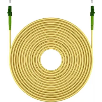 Wentronic Goobay 59629 Cable de red de fibra óptica OS2 monomodo LC/APC a LC/APC, 2 m, amarillo LSZH