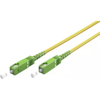 Wentronic Goobay 59641 Cable de red de fibra óptica OS2 monomodo, SC/APC a SC/APC, 5 m, amarillo, LSZH