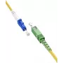 WENTRONIC Goobay 59651 cable de parcheo de fibra óptica OS2 monomodo SC/APC a LC/UPC, 5 m, amarillo, LSZH