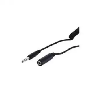 Wentronic Goobay cable alargador de jack de 6,35 mm, 5 m, TRS estéreo, conector macho a conector hembra, negro 50016