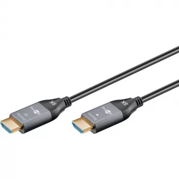 WENTRONIC Goobay 76276 Cable HDMI óptico activo AOC 8K – 10 m, HDMI 2.1, 48 Gbps, 8K@60Hz, 4K@120Hz, Dynamic HDR, eARC, VRR, ALLM, HDCP 2.3, Negro