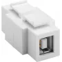 WENTRONIC Goobay 79930 adaptador USB 2.0 plano, conector hembra USB-A a conector hembra USB-B, blanco
