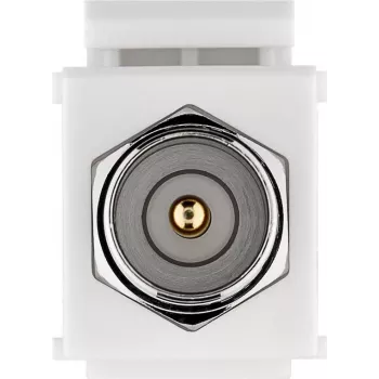 WENTRONIC Goobay 79955 cable ultraplano de paso para ventana/puerta con conector macho F, conector macho F a conector hembra F, blanco, tramo plano de 26 cm