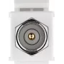 WENTRONIC Goobay 79955 cable ultraplano de paso para ventana/puerta con conector macho F, conector macho F a conector hembra F, blanco, tramo plano de 26 cm