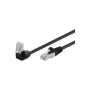 Wentronic Goobay cable de red CAT 5e F/UTP, 3 m, negro, 1x RJ45 en ángulo de 90°, CCA, Gigabit Ethernet 94189