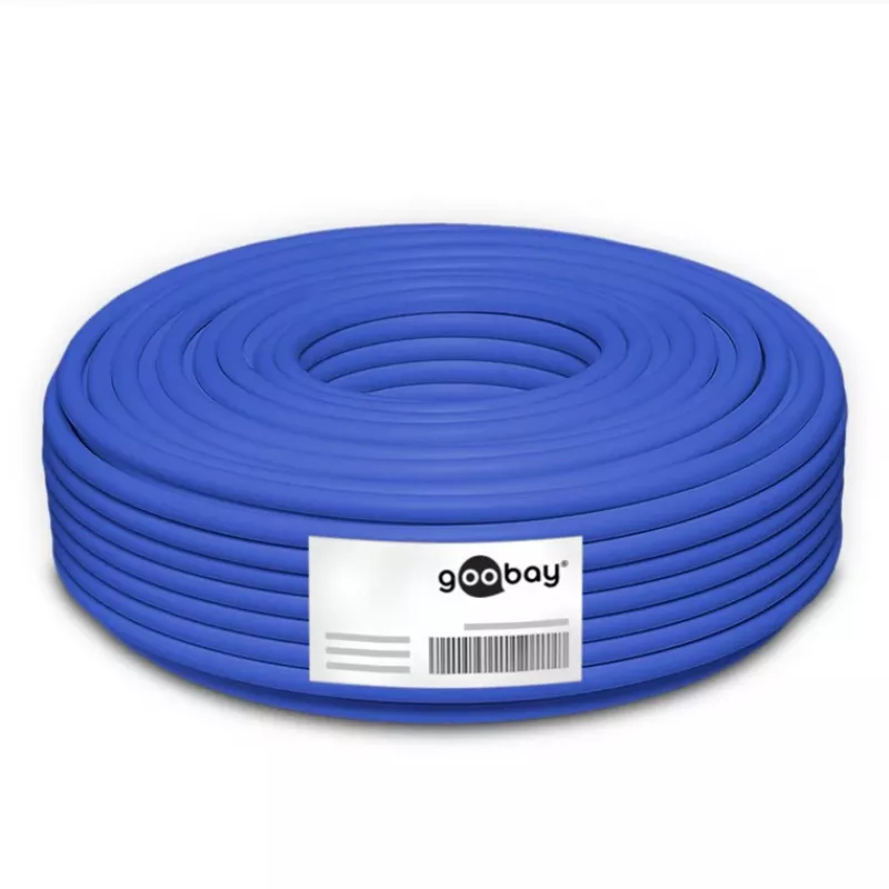 Wentronic Goobay cable de red CAT 7A dúplex S/FTP PiMF azul - conductor de cobre CU AWG 22/1 (75716)