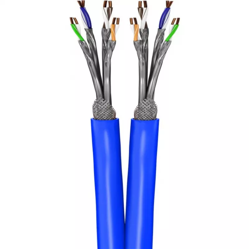 Wentronic Goobay cable de red CAT 7A dúplex S/FTP PiMF azul - conductor de cobre CU AWG 22/1 (75716)