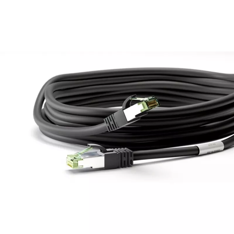 Wentronic Goobay Cable de red CAT 8.1 S/FTP, LSZH, negro, 1 m 66721