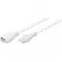 Wentronic Goobay cable de extensión para aparatos C14 a C13, 1 m, blanco 97582
