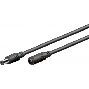 Wentronic Goobay cable de extensión DC 5 m negro 76671