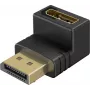 Wentronic Goobay Adaptador en ángulo DisplayPort 90° hacia abajo negro (77130)