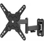 WENTRONIC Goobay FULLMOTION (S) soporte de pared para TV para pantallas de 19-43 inch, 20 kg, Full-Motion, orientable, inclinable, VESA hasta 200x200, negro 79762